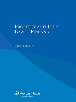 cover image of Property and Trust Law in Finland